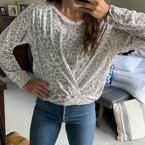 Sundry Pima Cotton Leopard print top.